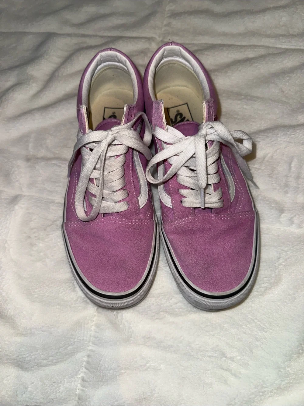 Vans Old Skool Low Top Sneakers in Purple and White